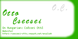 otto csecsei business card