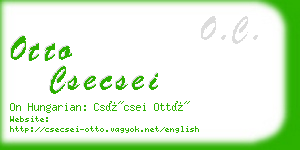 otto csecsei business card